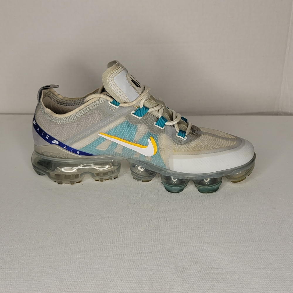 Nike Air VaporMax 2019 SE White Wolf Grey Blue  Sz 6.5 | CI1240-102